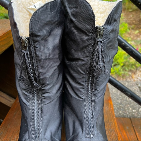 VINTAGE COBBIE CUDDLERS BLACK FAUX FUR LINED RAIN BOOTS SIZE 8 - Picture 9 of 14